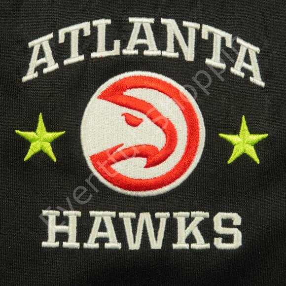 Adidas Atlanta Hawks Jacket Mens M Black Member Club Exclusive Full Zip - Picture 6 of 10